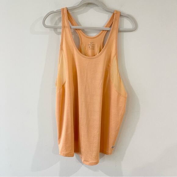 Nike Dri-Fit Racer Back Women's Orange Athletic Tank Top size XL - Picture 1 of 8